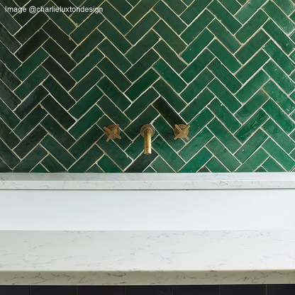 Medina Moss Green Bejmat By Hyperion Tiles