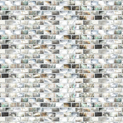 Mother Of Pearl Black Rectangle - Hyperion Tiles