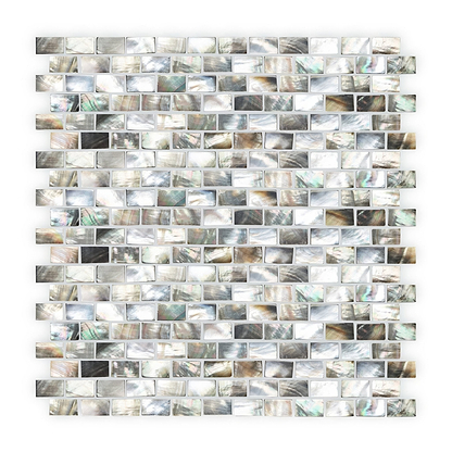 Mother Of Pearl Black Rectangle - Hyperion Tiles