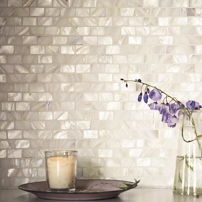 Mother Of Pearl White Rectangle - Hyperion Tiles