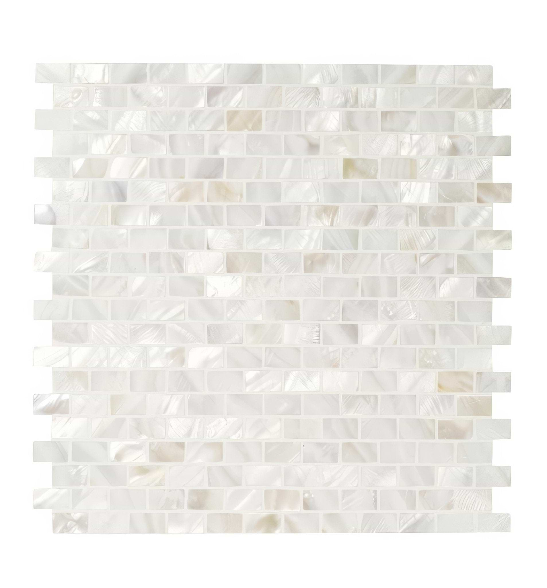 Mother Of Pearl White Rectangle - Hyperion Tiles