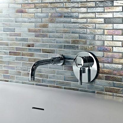 Malacassa Spa Brick - Glass Mosaic - Fired Earth