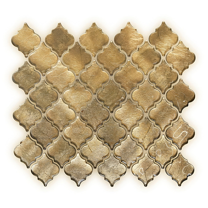 Metallic Vitreum Aurum Arabesque - Glass Mosaic - Fired Earth