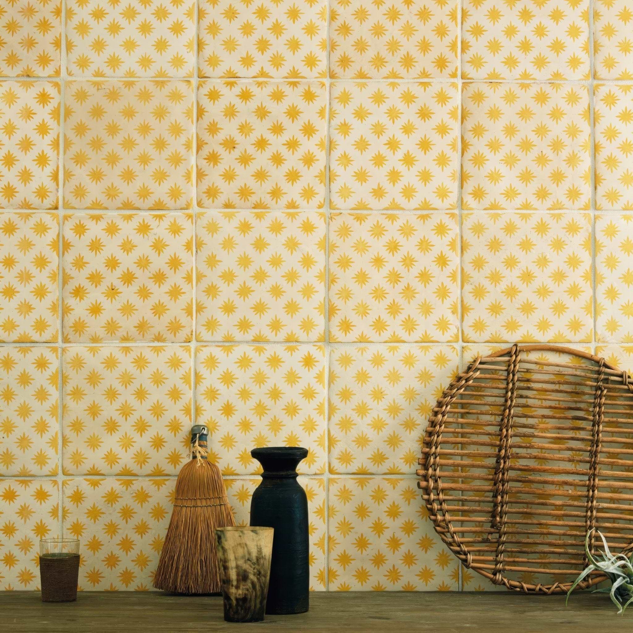 Neisha Crosland Atlas Pine Flower Buttercup - Hyperion Tiles