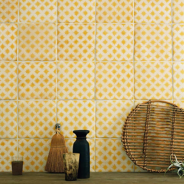 Neisha Crosland Atlas Pine Flower Buttercup - Hyperion Tiles