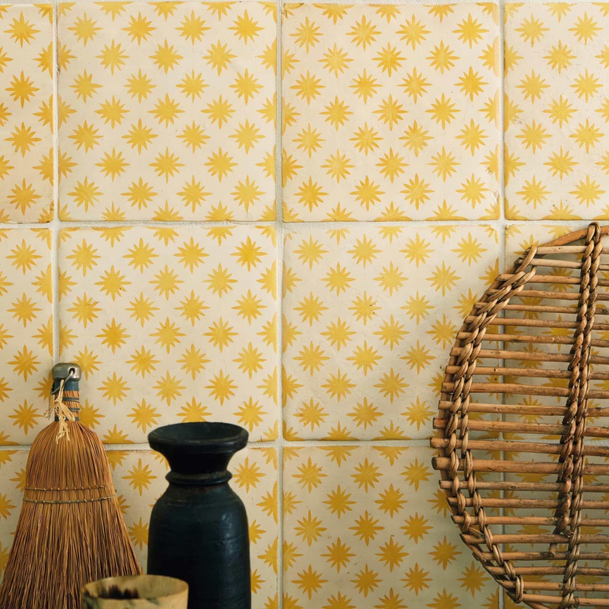 Neisha Crosland Atlas Pine Flower Buttercup - Hyperion Tiles