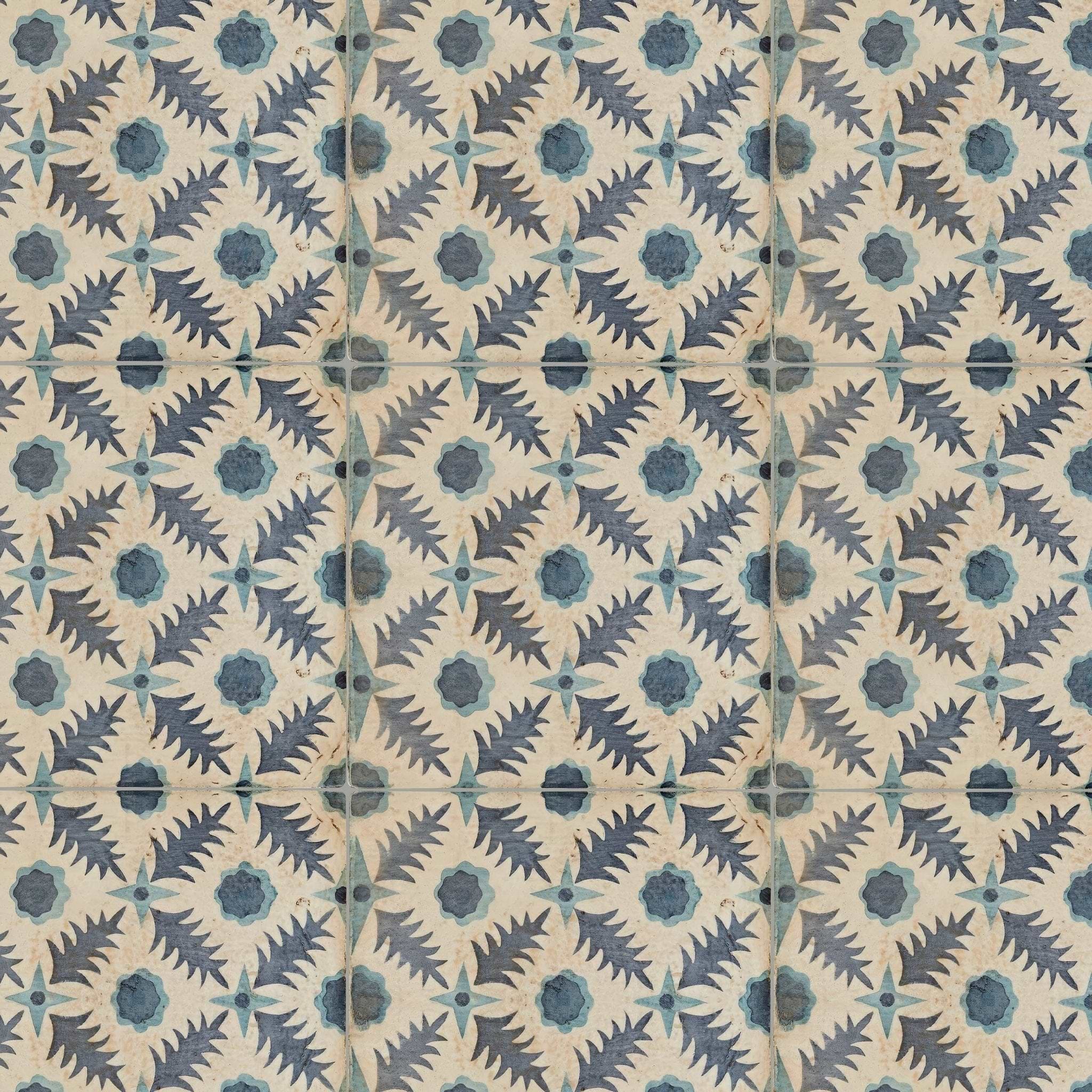 Neisha Crosland Atlas Pine Flower Indigo - Hyperion Tiles