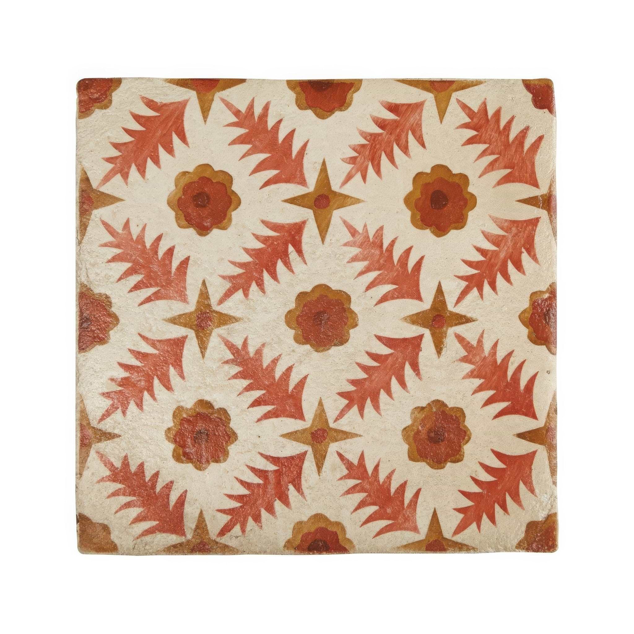 Neisha Crosland Atlas Pine Flower Paprika - Hyperion Tiles