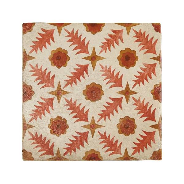 Neisha Crosland Atlas Pine Flower Paprika - Hyperion Tiles