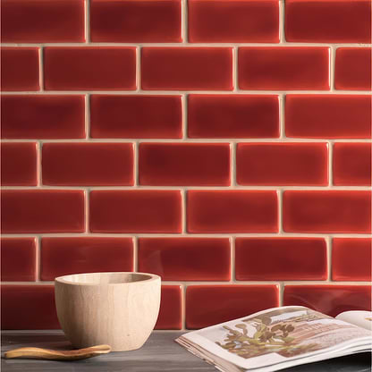 New Burgundy Half Tile | Hyperion Tiles