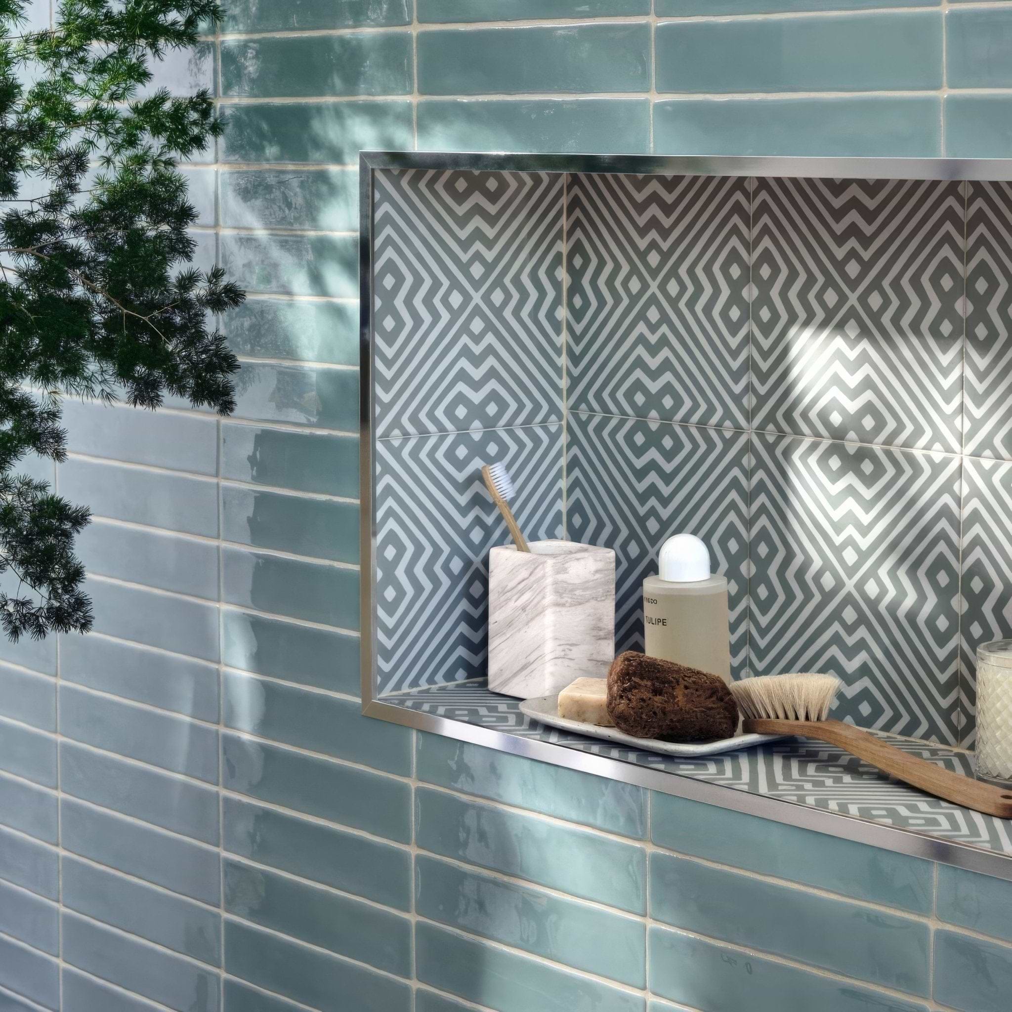 Nina Campbell Altai Aqua - Hyperion Tiles