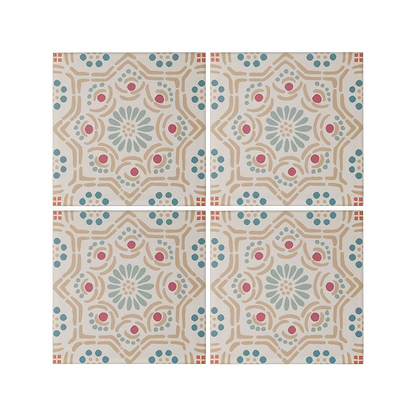 Nina Campbell Ronda Coral Aqua - Hyperion Tiles