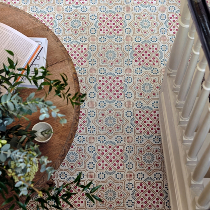 Nina Campbell Ronda Coral Aqua - Hyperion Tiles