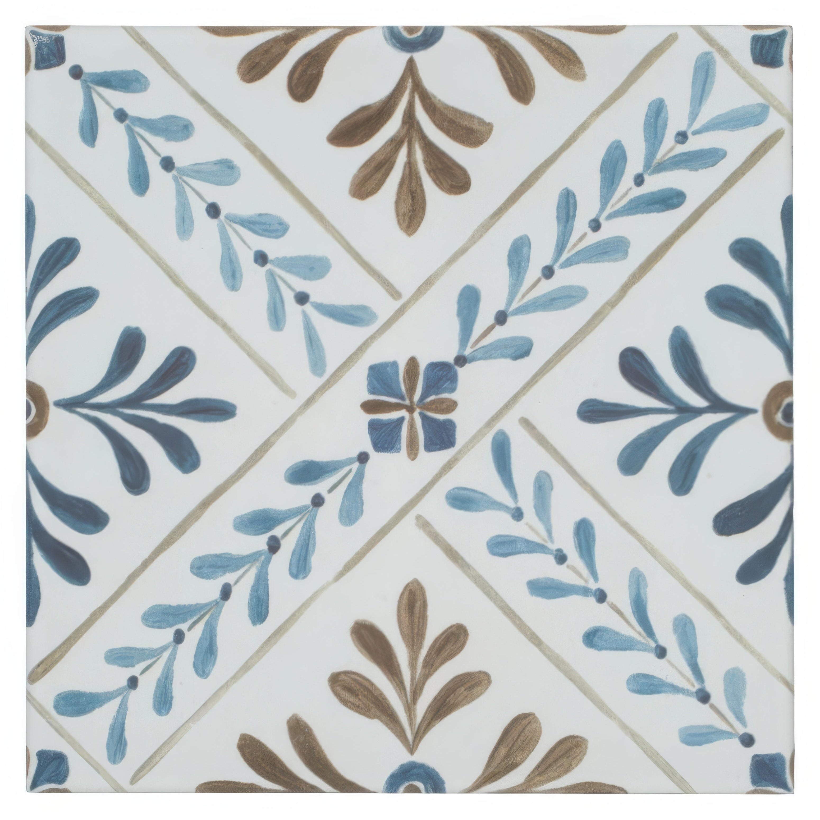 Nina Campbell Goa Indigo/Chocolate | Hyperion Tiles