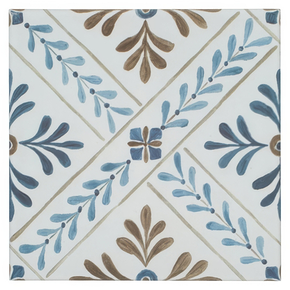 Nina Campbell Goa Indigo/Chocolate | Hyperion Tiles
