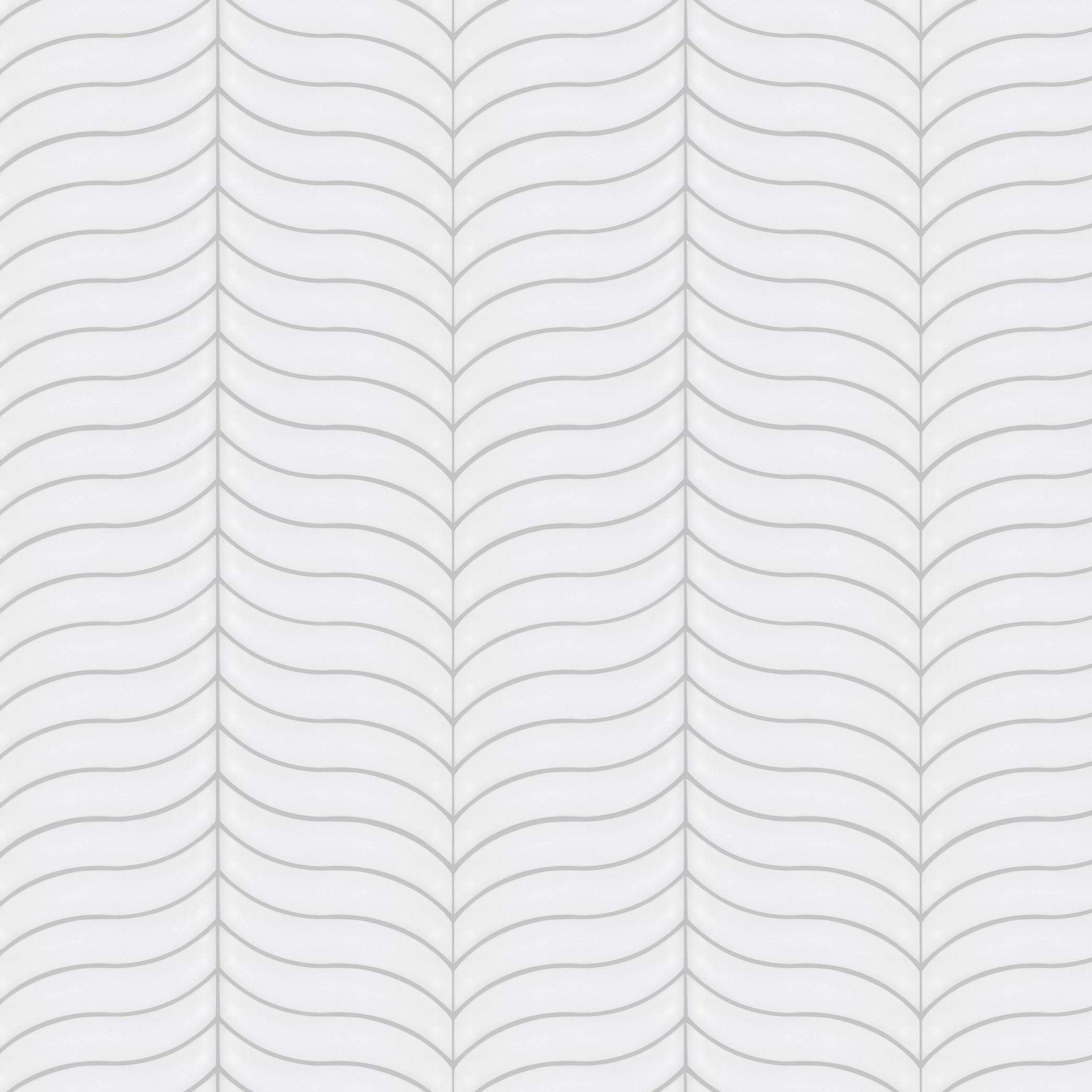 Nordic Glass Bergen Snow Mosaic - Hyperion Tiles