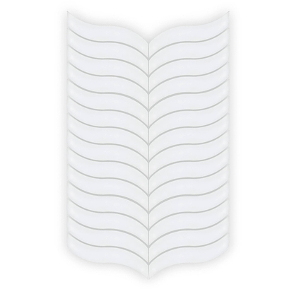 Nordic Glass Bergen Snow Mosaic - Hyperion Tiles