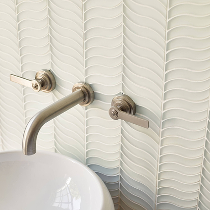 Nordic Glass Bergen Snow Mosaic - Hyperion Tiles