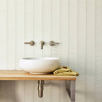 Nordic Glass Bergen Snow Mosaic - Hyperion Tiles