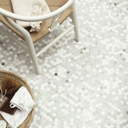 North Haven Penny Mosaic - Hyperion Tiles