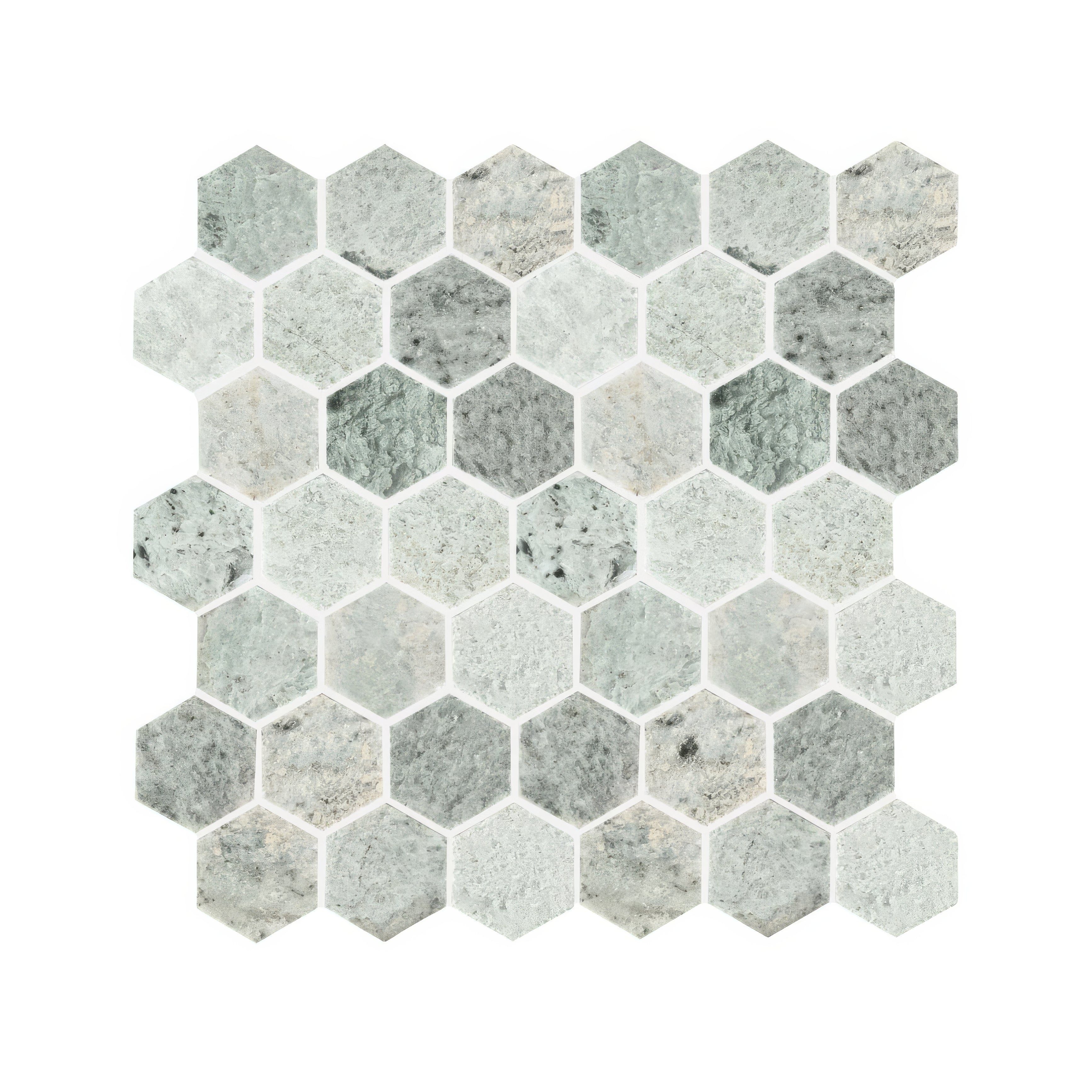 North Haven Hexagon Mosaic - Hyperion Tiles - Fired Earth