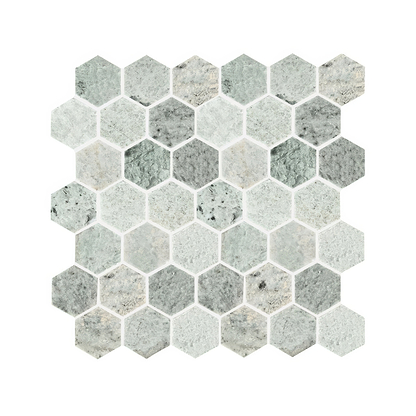 North Haven Hexagon Mosaic - Hyperion Tiles - Fired Earth