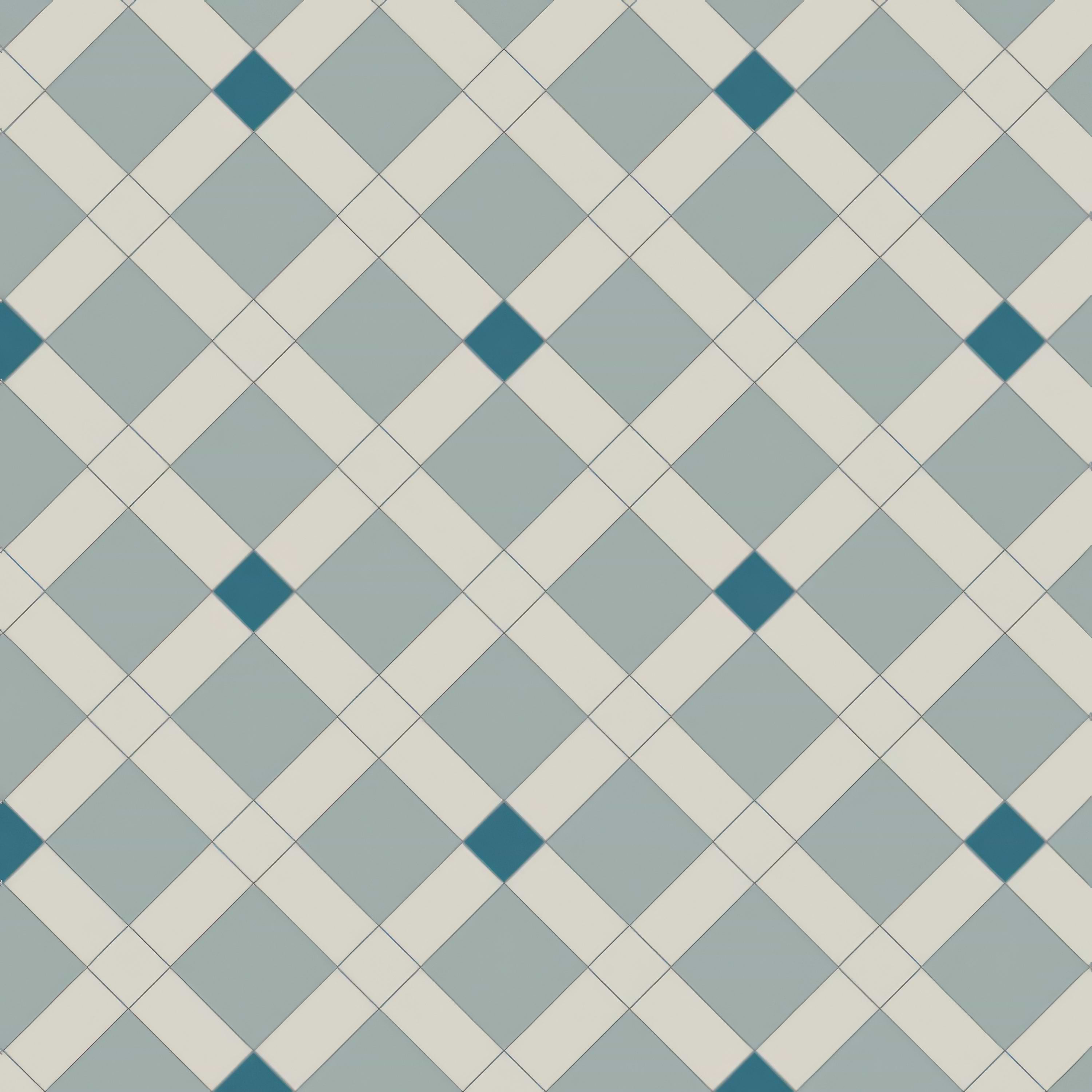 Norwich Dover White, Grey & Pugin Blue BY Hyperion Tiles