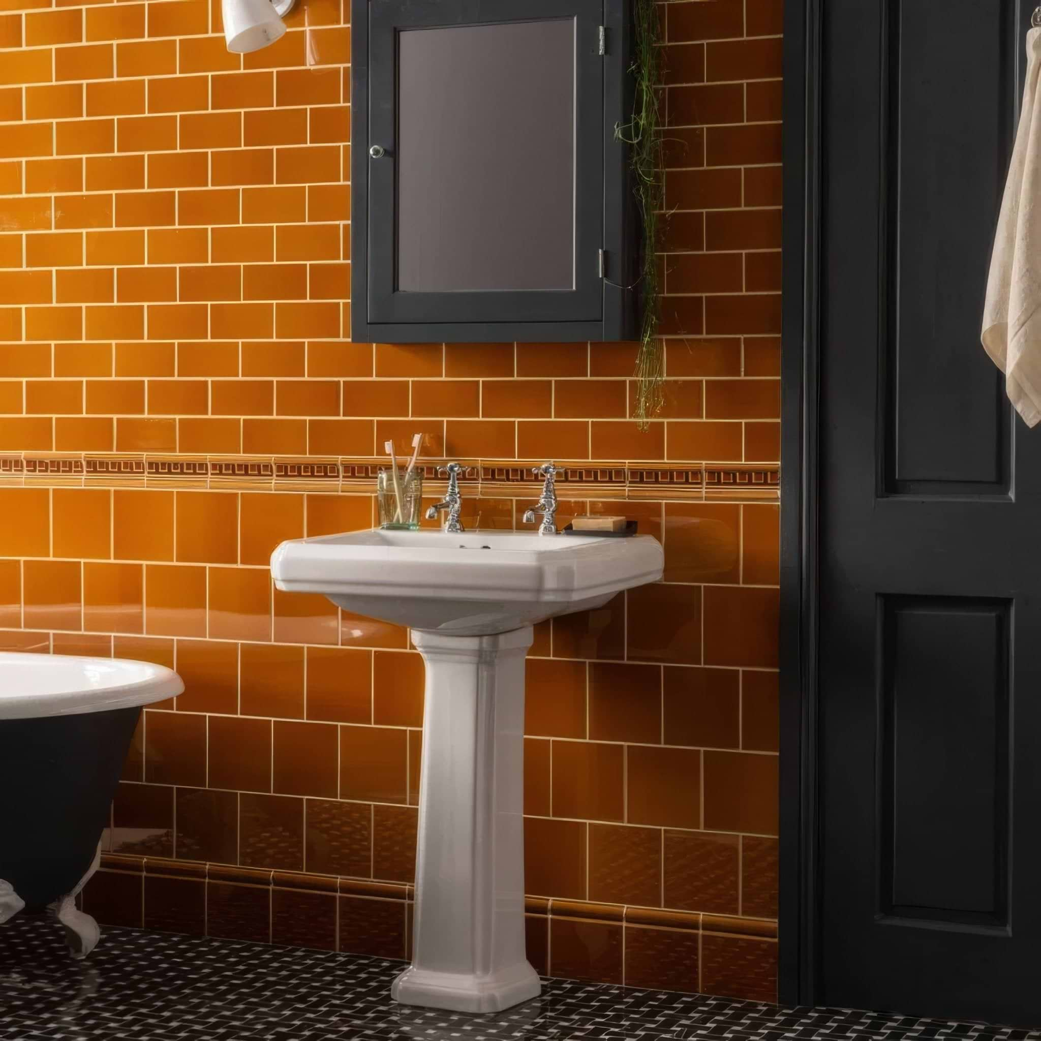 Ochre Half Tile - Hyperion Tiles