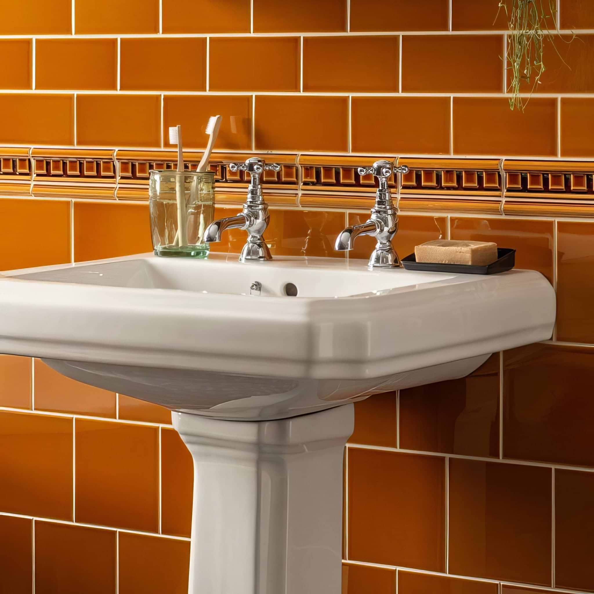 Ochre Half Tile - Hyperion Tiles