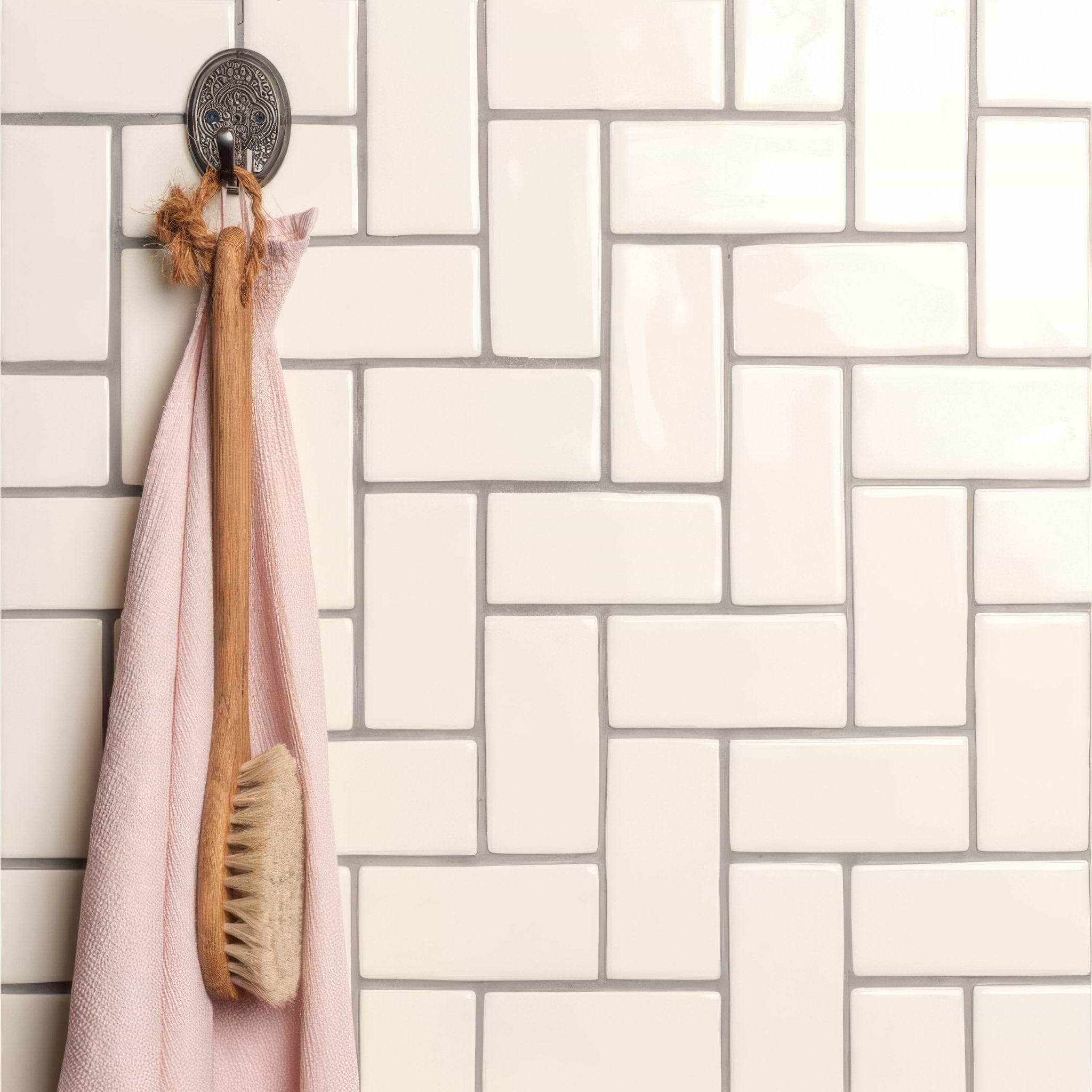 Off White Half Tile - Hyperion Tiles