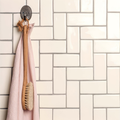 Off White Half Tile - Hyperion Tiles