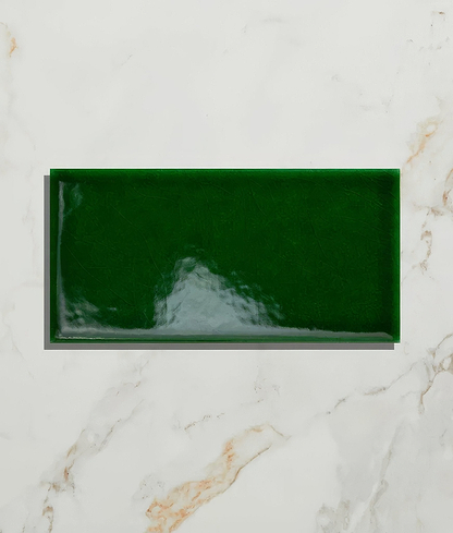 Olive Green Metro Crackle Glaze - Hyperion Tiles