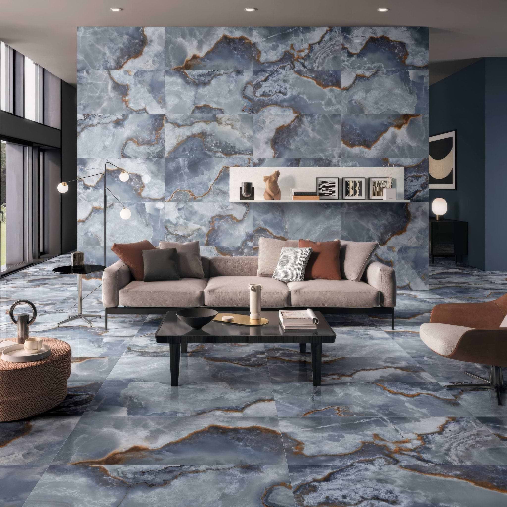 Onyx Blue Matt 60 x 120cm - Hyperion Tiles