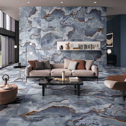 Onyx Blue Polished 60 x 120cm - Hyperion Tiles