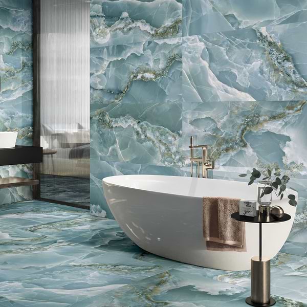 Onyx Green in Polished and Matt Tiles By Hyperion Tiles