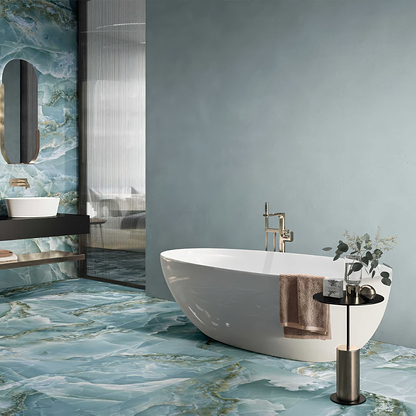 Onyx Green in Polished and Matt Tiles By Hyperion Tiles
