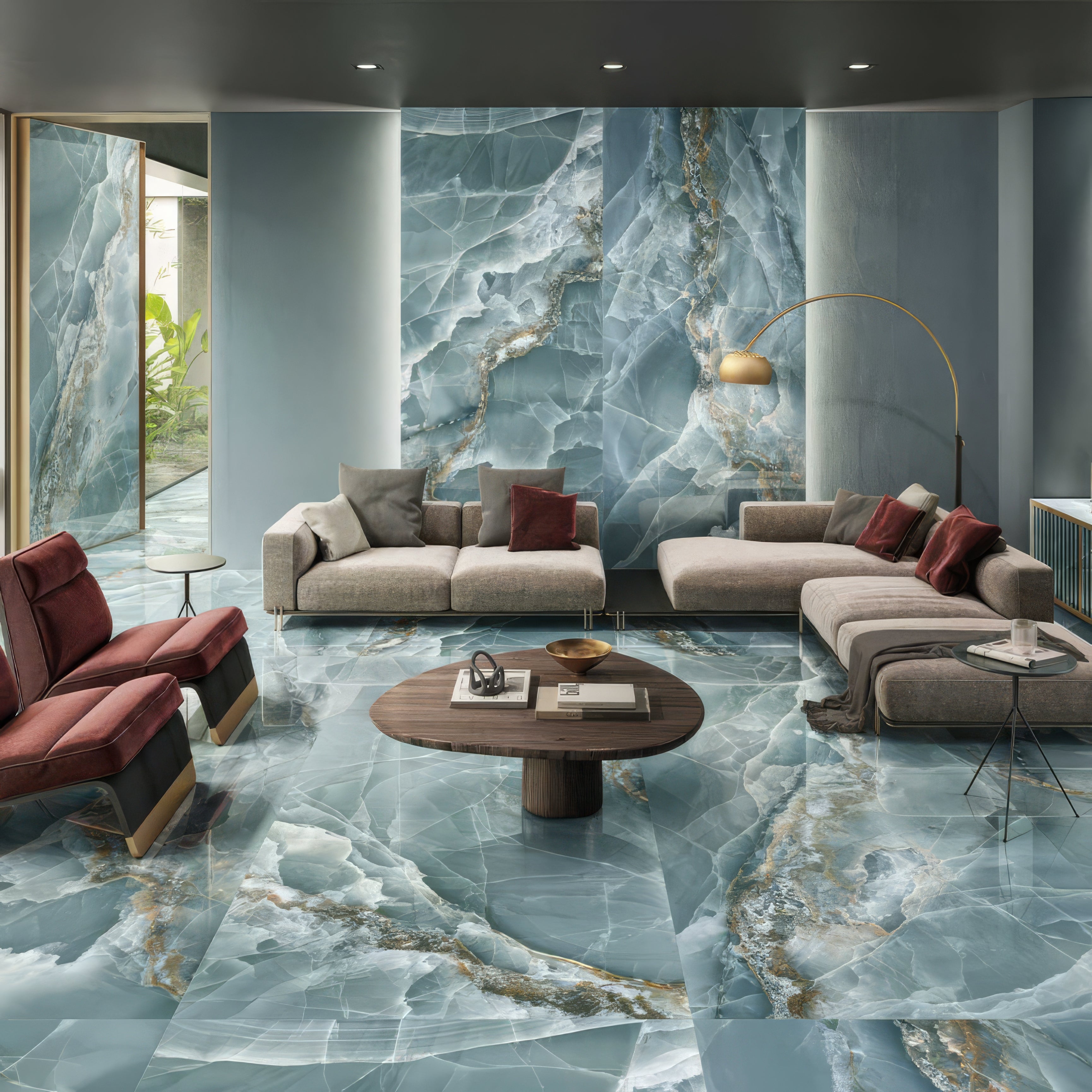 Onyx Green in Polished and Matt Tiles By Hyperion Tiles