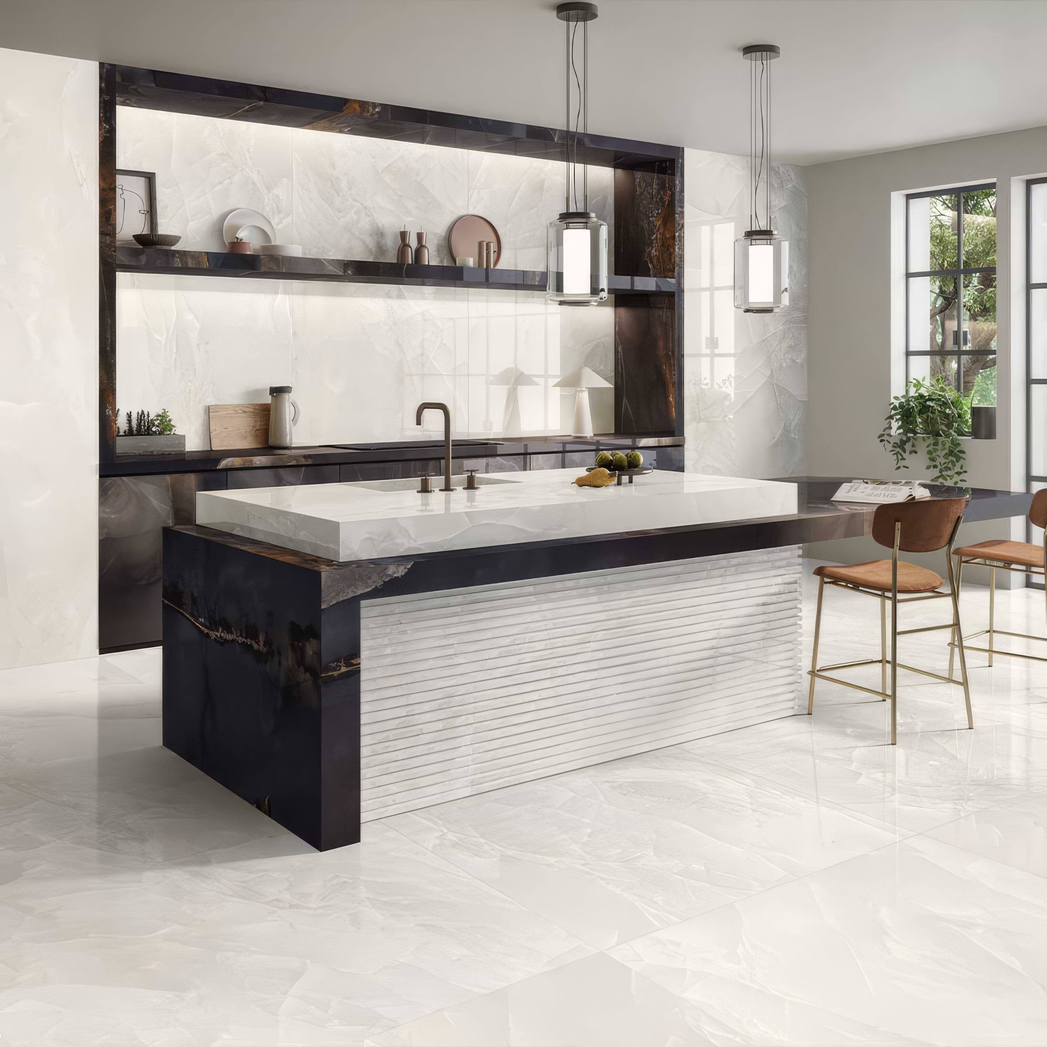 Onyx Ivory in Polished and Matt Tiles - Hyperion Tiles