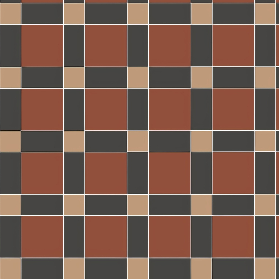 Edinburgh Buff Red and Black - Hyperion Tiles