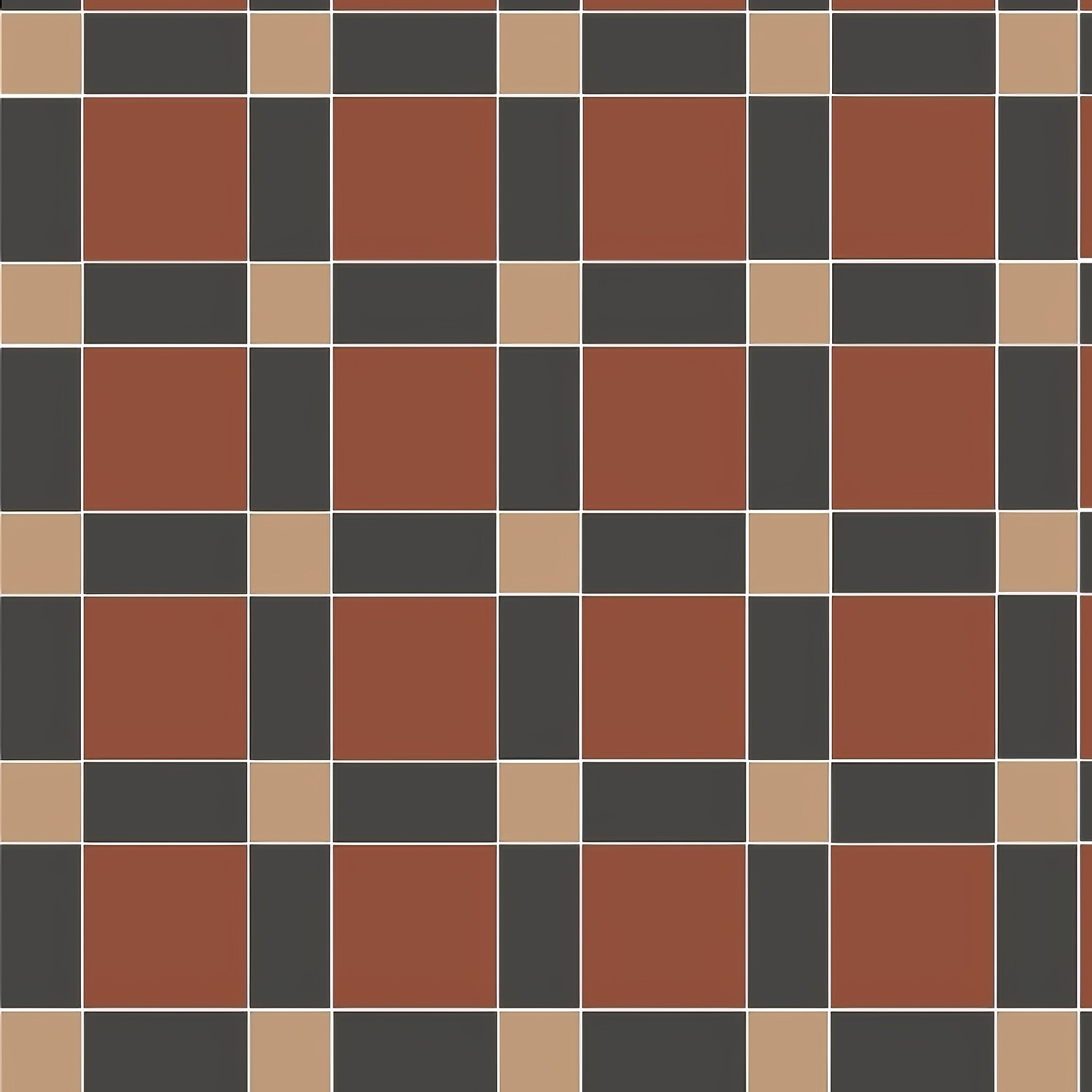 Edinburgh Buff Red and Black - Hyperion Tiles