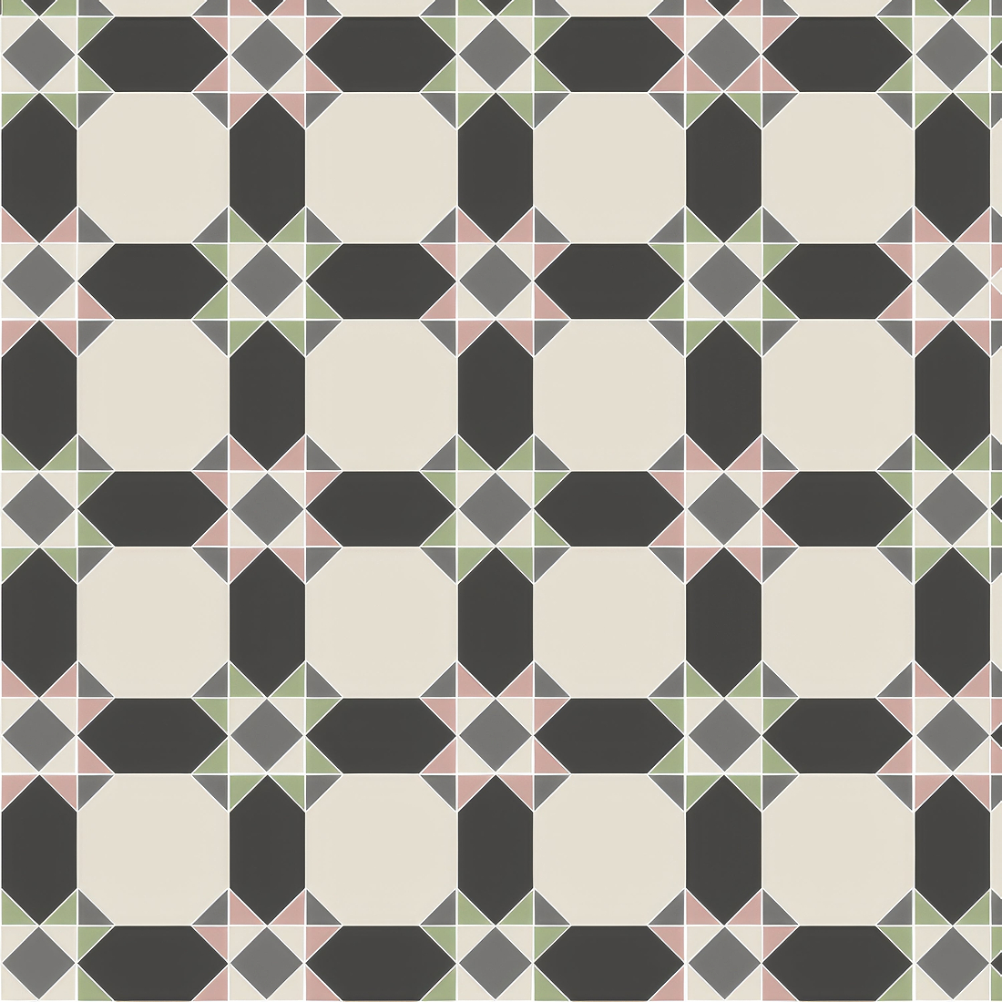 Inverlochy Carnation Pink and Spring Green - Hyperion Tiles