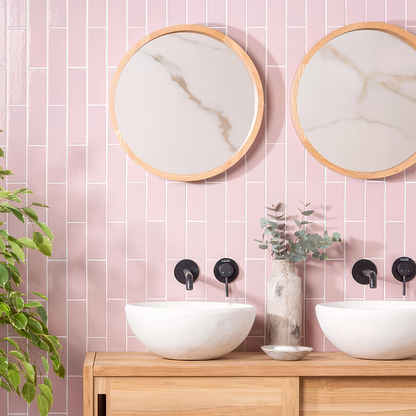 Blush Smooth Brick Tile | Hyperion Tiles