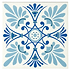Orléans Blue on Brilliant White - Hyperion Tiles