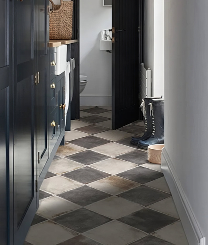 Osterley Porcelain Black Square - Hyperion Tiles