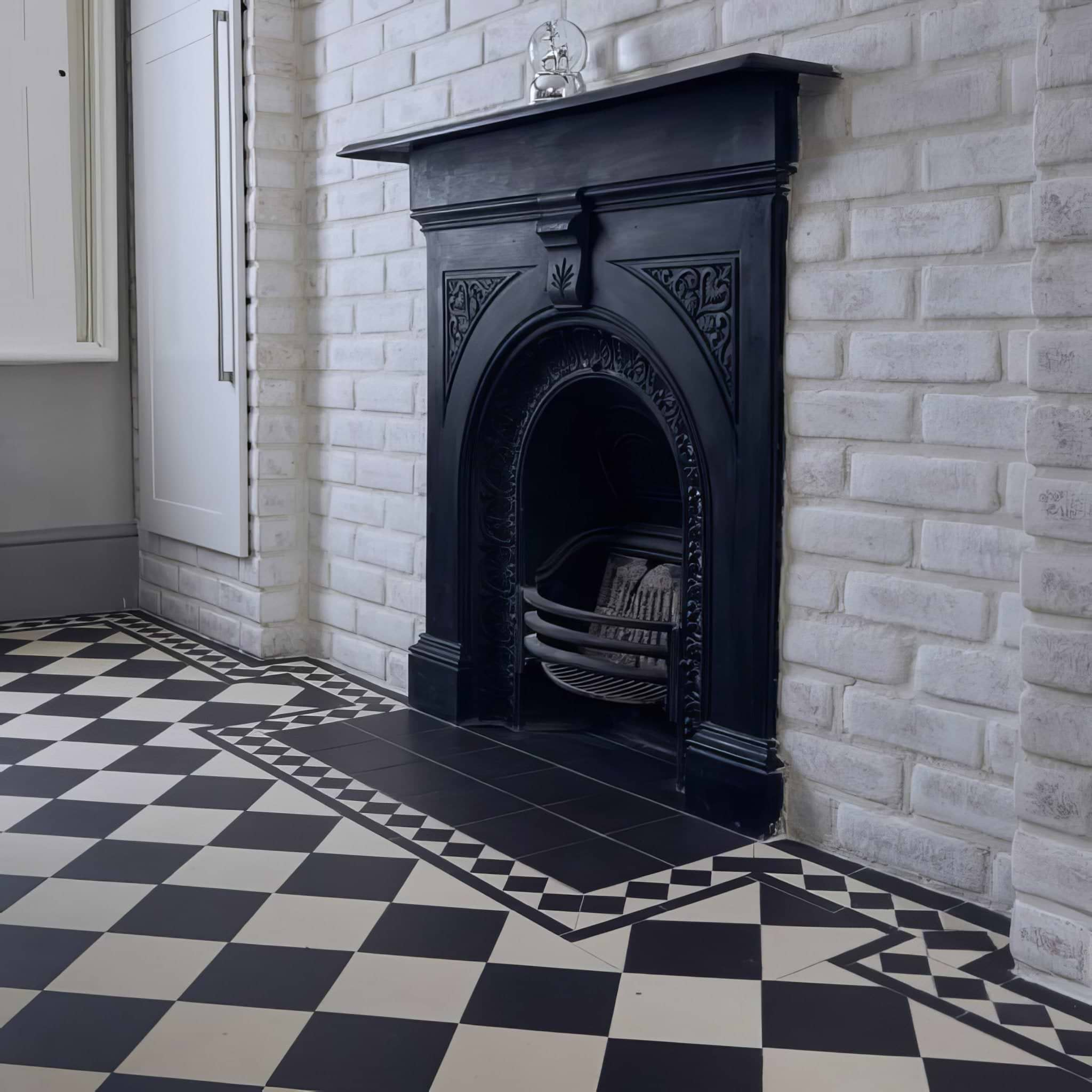 Oxford 151mm (6") Black and Dover White - Hyperion Tiles