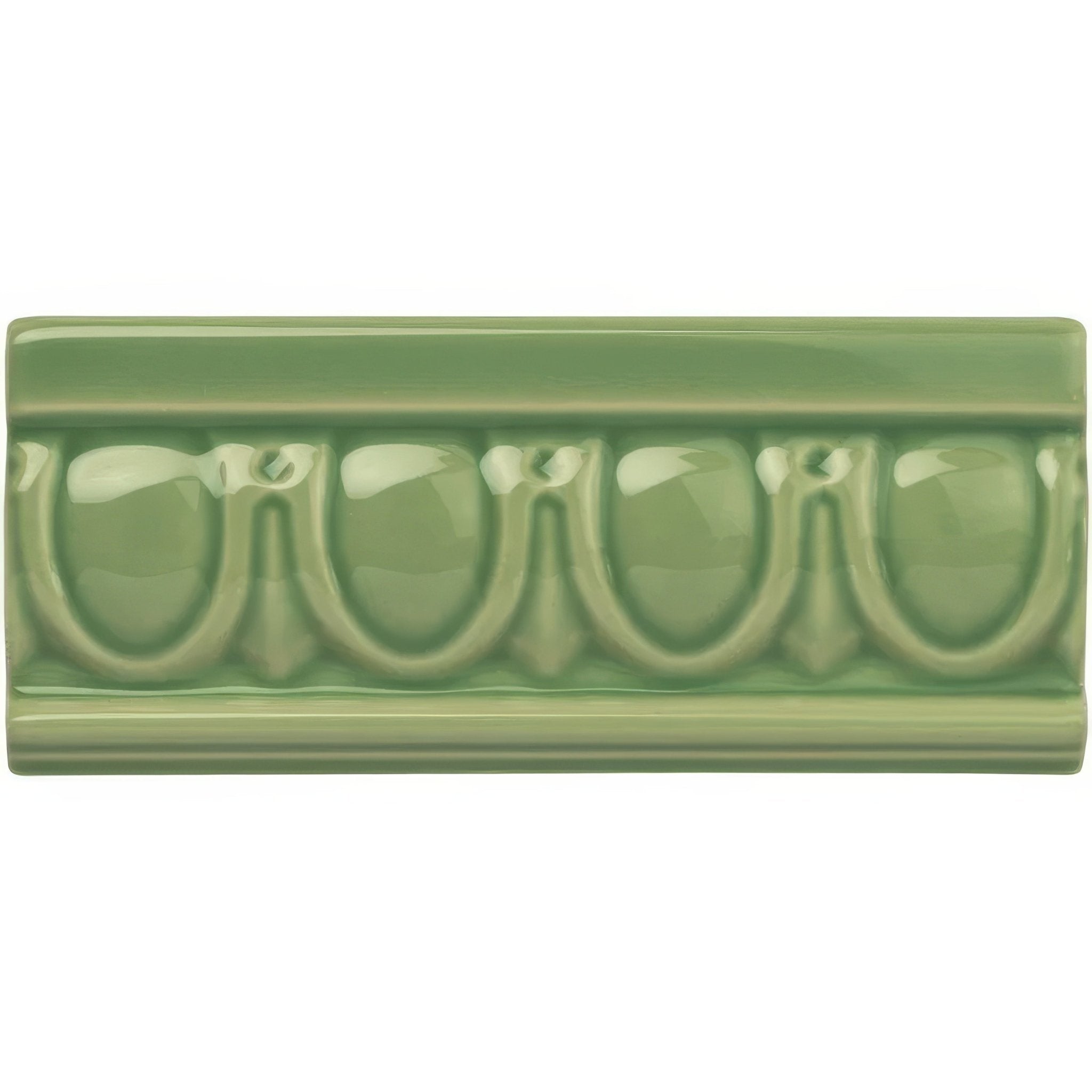 Palm Green Egg & Dart Moulding - Hyperion Tiles