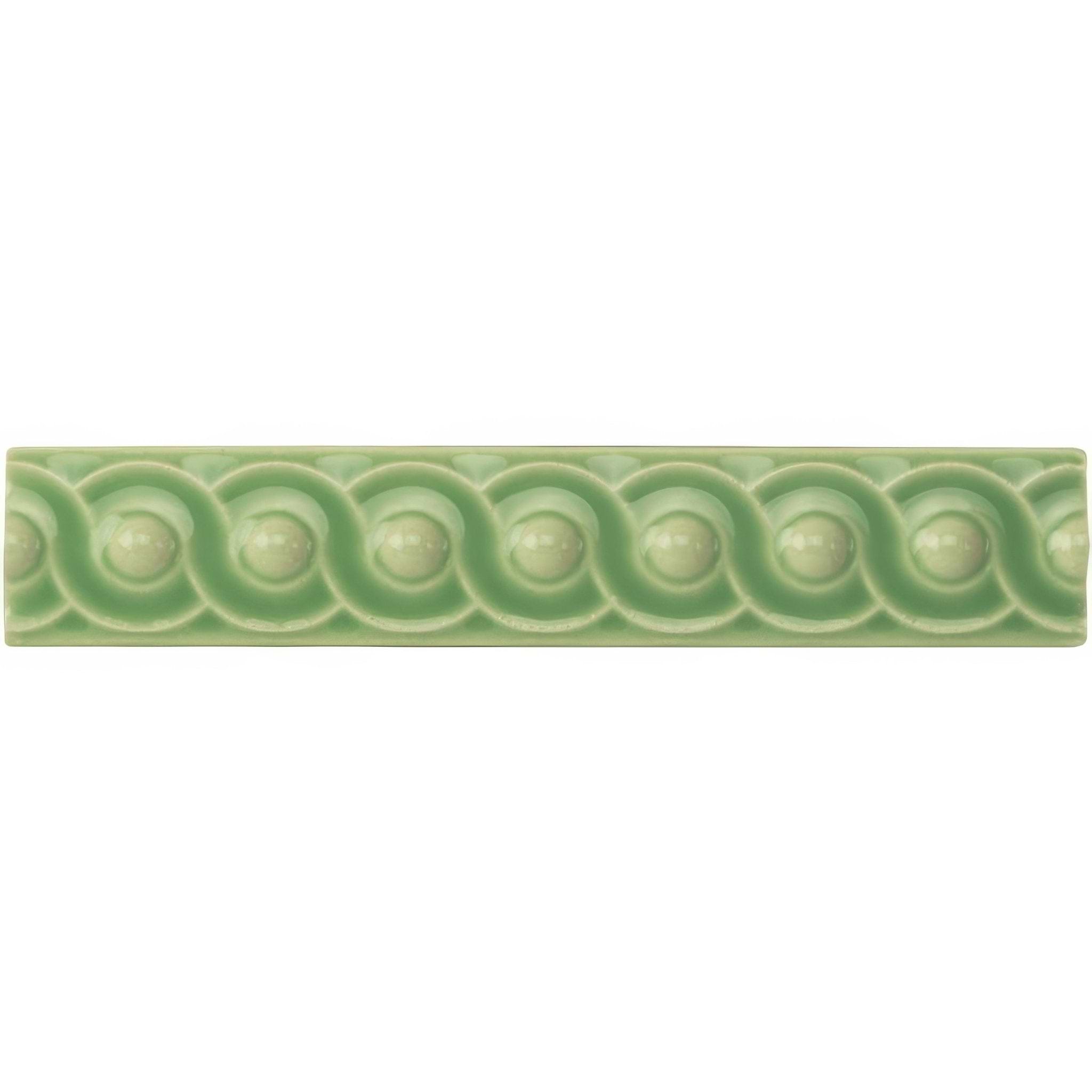 Palm Green Scroll Moulding - Hyperion Tiles