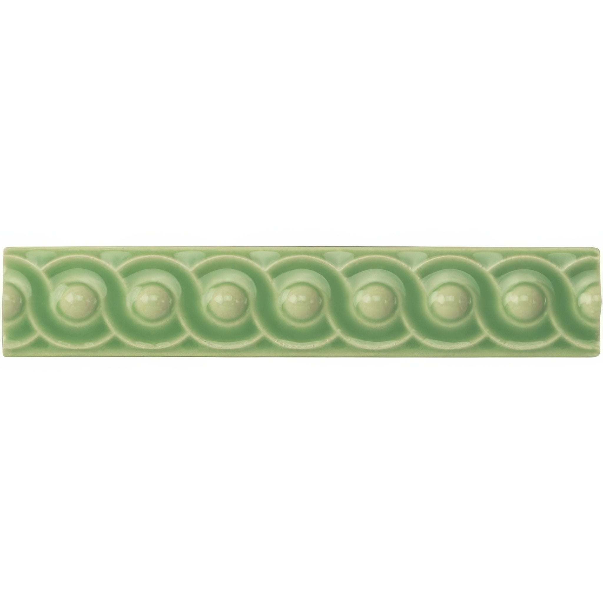 Palm Green Scroll Moulding - Hyperion Tiles