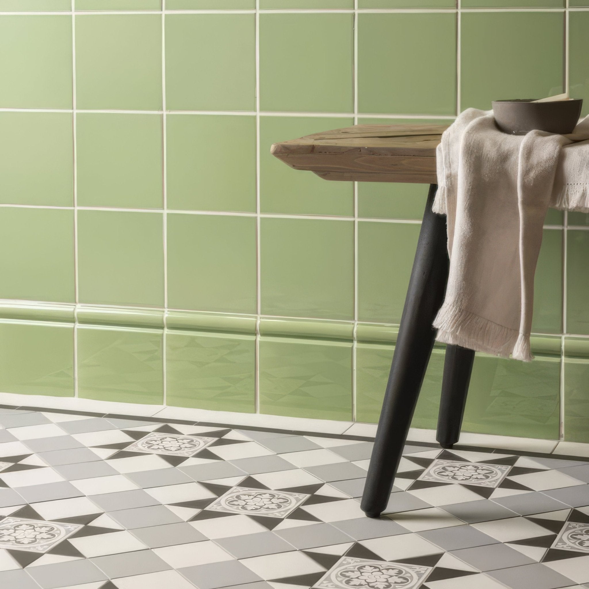 Palm Green Skirting Tile - Hyperion Tiles