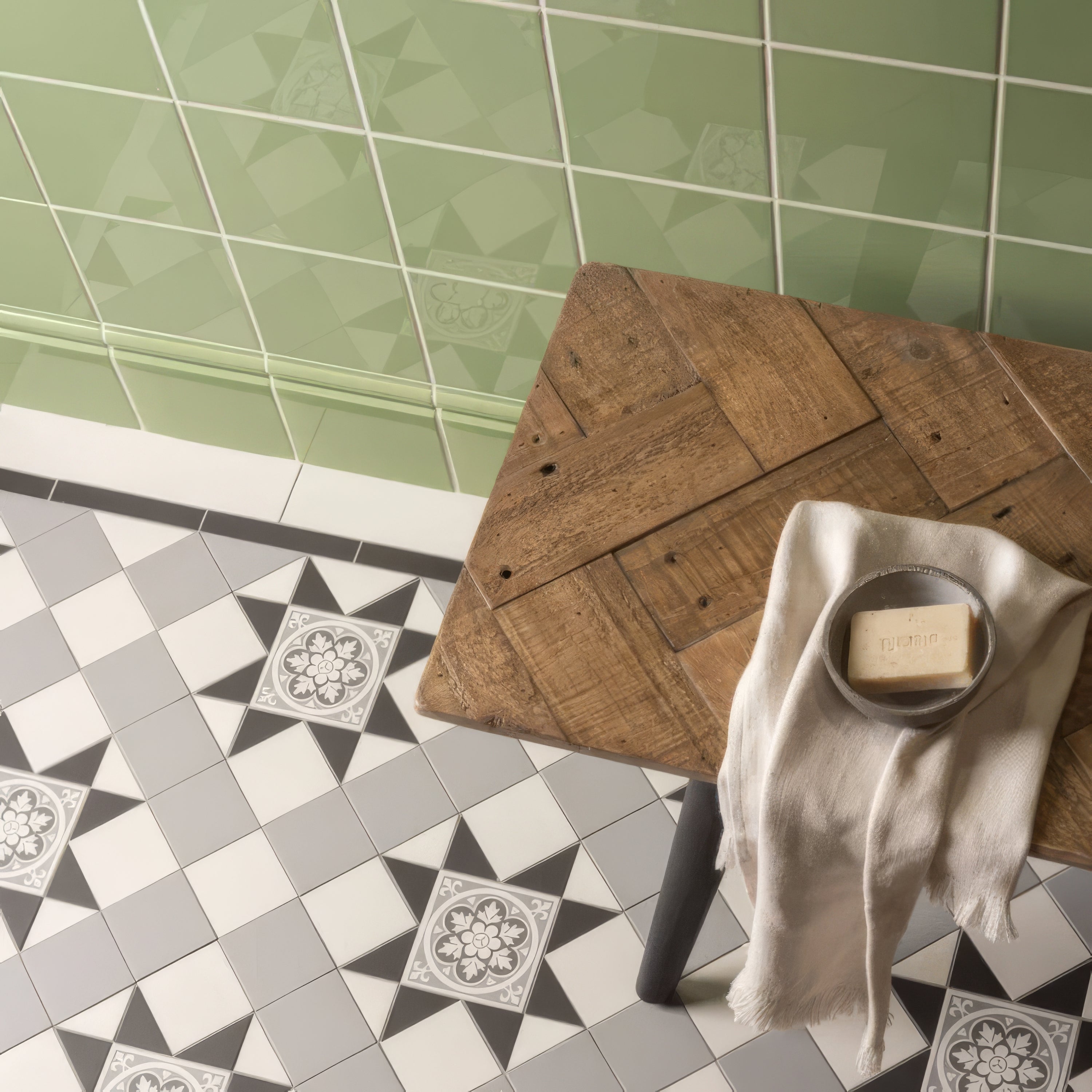 Palm Green Skirting Tile | Hyperion Tiles